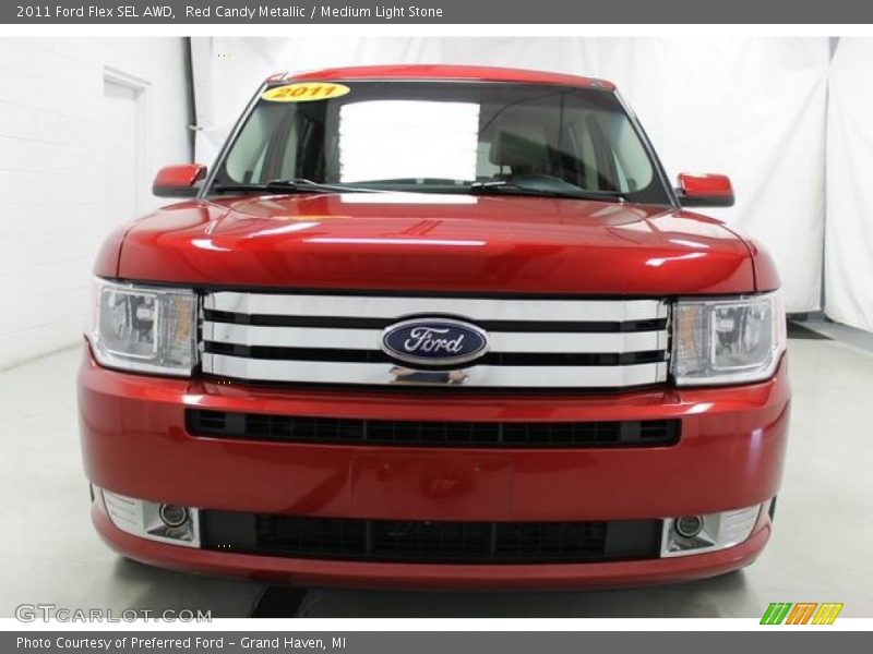 Red Candy Metallic / Medium Light Stone 2011 Ford Flex SEL AWD
