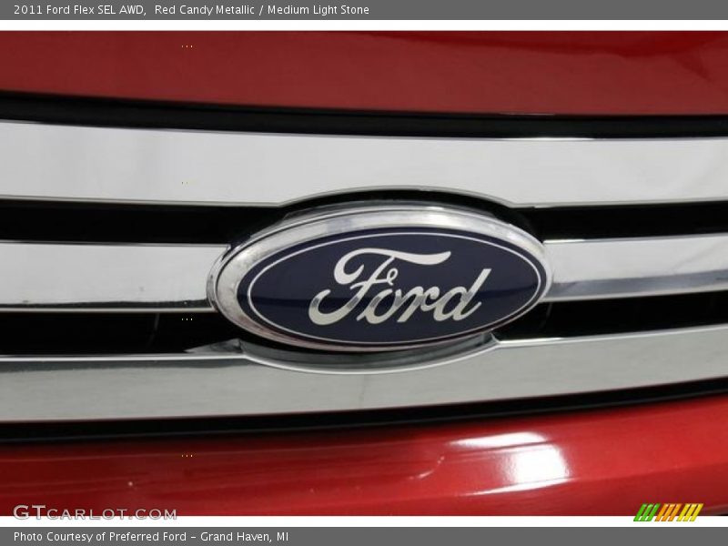 Red Candy Metallic / Medium Light Stone 2011 Ford Flex SEL AWD