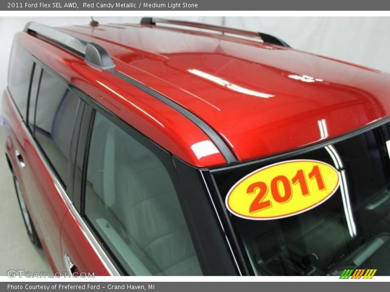 Red Candy Metallic / Medium Light Stone 2011 Ford Flex SEL AWD