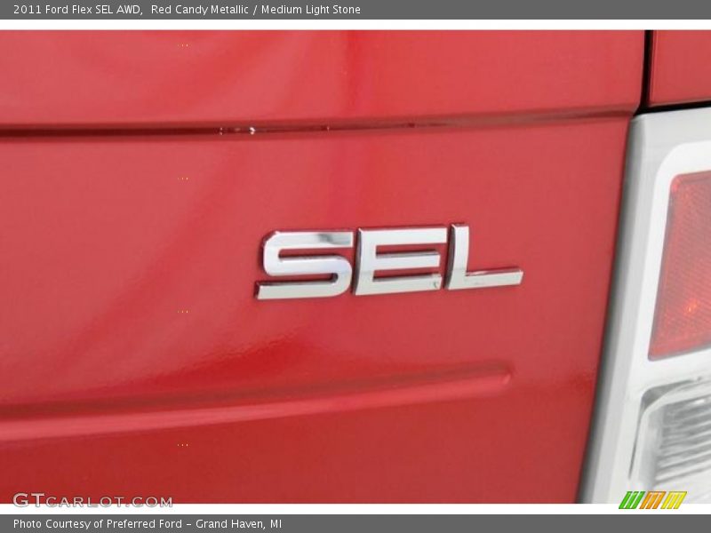 Red Candy Metallic / Medium Light Stone 2011 Ford Flex SEL AWD