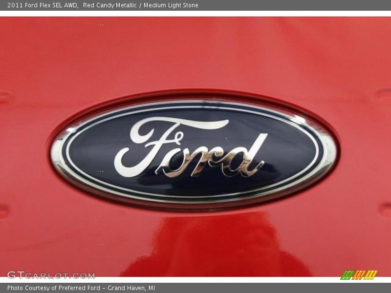 Red Candy Metallic / Medium Light Stone 2011 Ford Flex SEL AWD