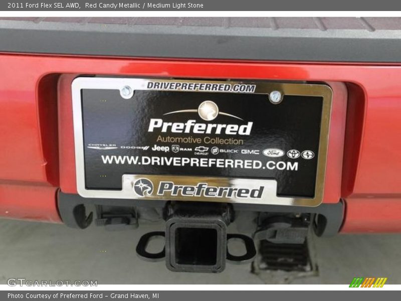 Red Candy Metallic / Medium Light Stone 2011 Ford Flex SEL AWD