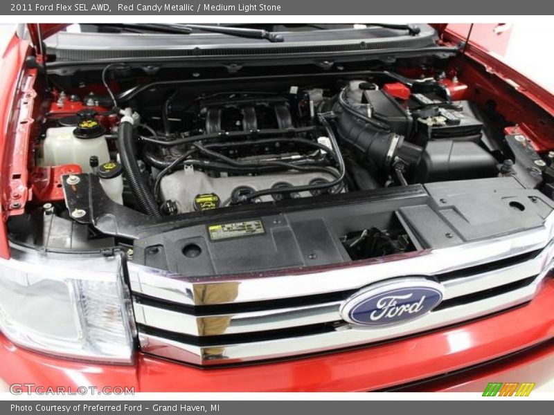 Red Candy Metallic / Medium Light Stone 2011 Ford Flex SEL AWD