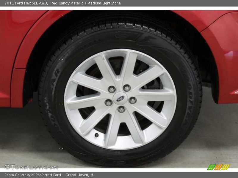 Red Candy Metallic / Medium Light Stone 2011 Ford Flex SEL AWD