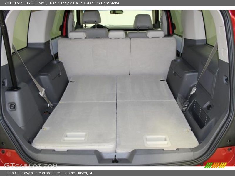 Red Candy Metallic / Medium Light Stone 2011 Ford Flex SEL AWD