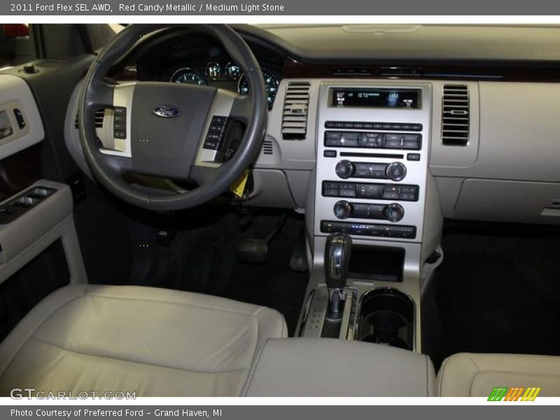 Red Candy Metallic / Medium Light Stone 2011 Ford Flex SEL AWD