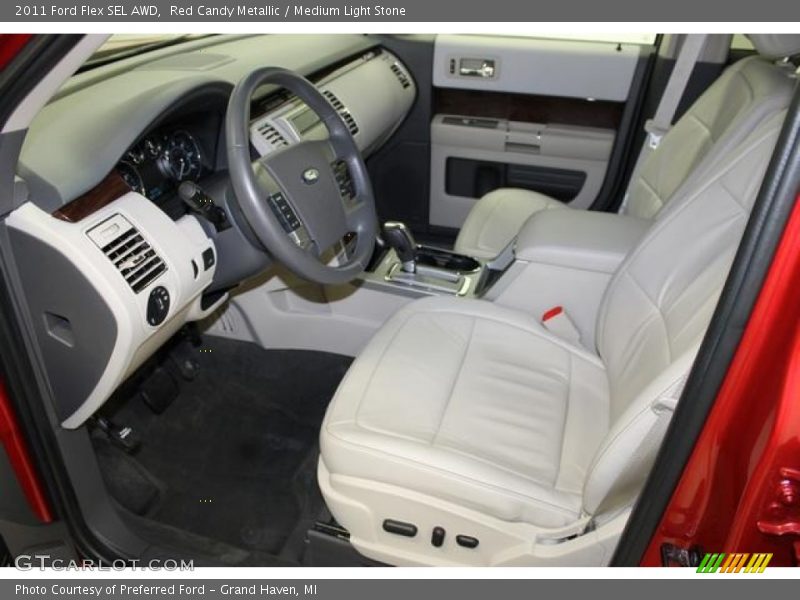 Red Candy Metallic / Medium Light Stone 2011 Ford Flex SEL AWD