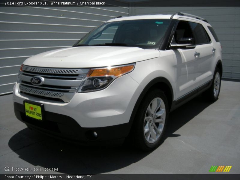 White Platinum / Charcoal Black 2014 Ford Explorer XLT