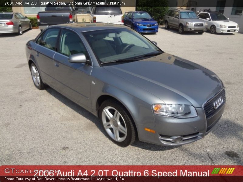 Dolphin Gray Metallic / Platinum 2006 Audi A4 2.0T quattro Sedan