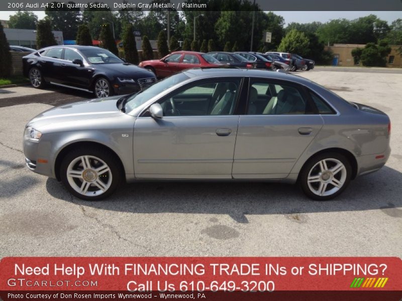 Dolphin Gray Metallic / Platinum 2006 Audi A4 2.0T quattro Sedan