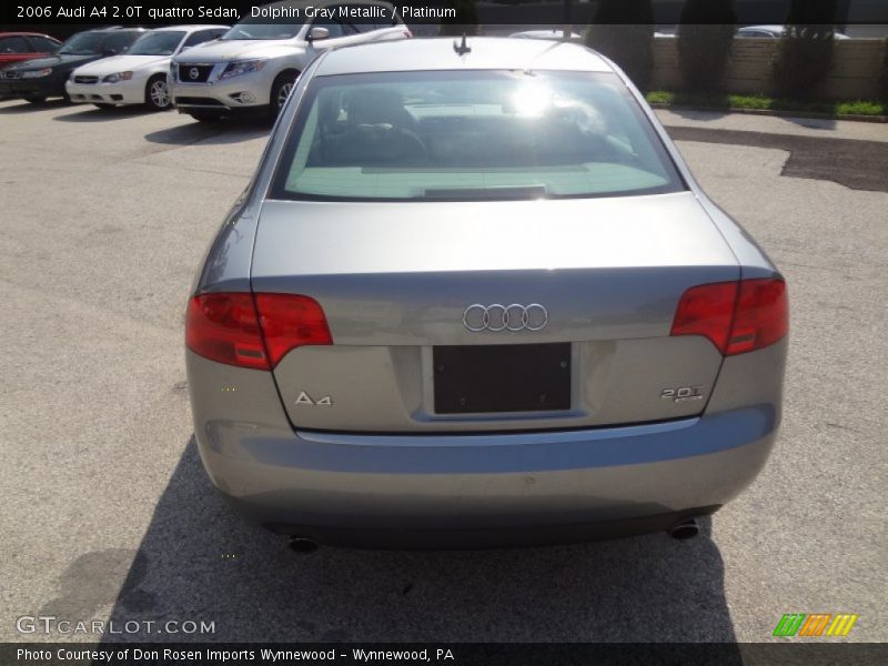 Dolphin Gray Metallic / Platinum 2006 Audi A4 2.0T quattro Sedan