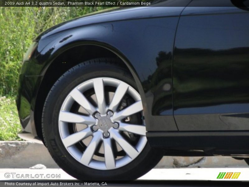 Phantom Black Pearl Effect / Cardamom Beige 2009 Audi A4 3.2 quattro Sedan