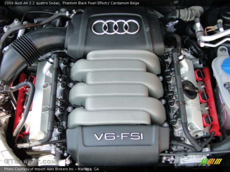 Phantom Black Pearl Effect / Cardamom Beige 2009 Audi A4 3.2 quattro Sedan