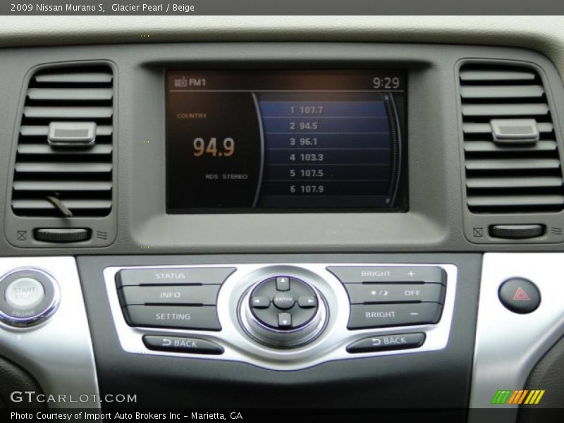 Glacier Pearl / Beige 2009 Nissan Murano S