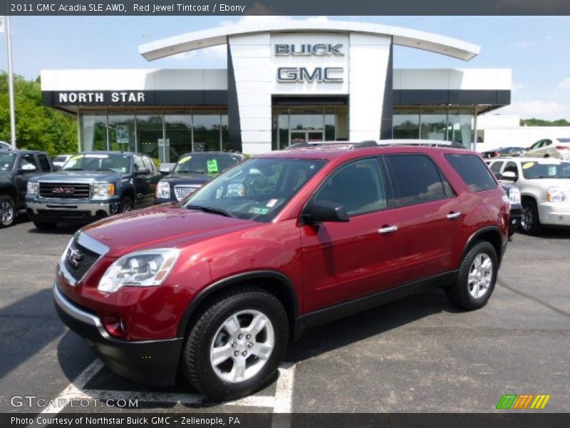 Red Jewel Tintcoat / Ebony 2011 GMC Acadia SLE AWD