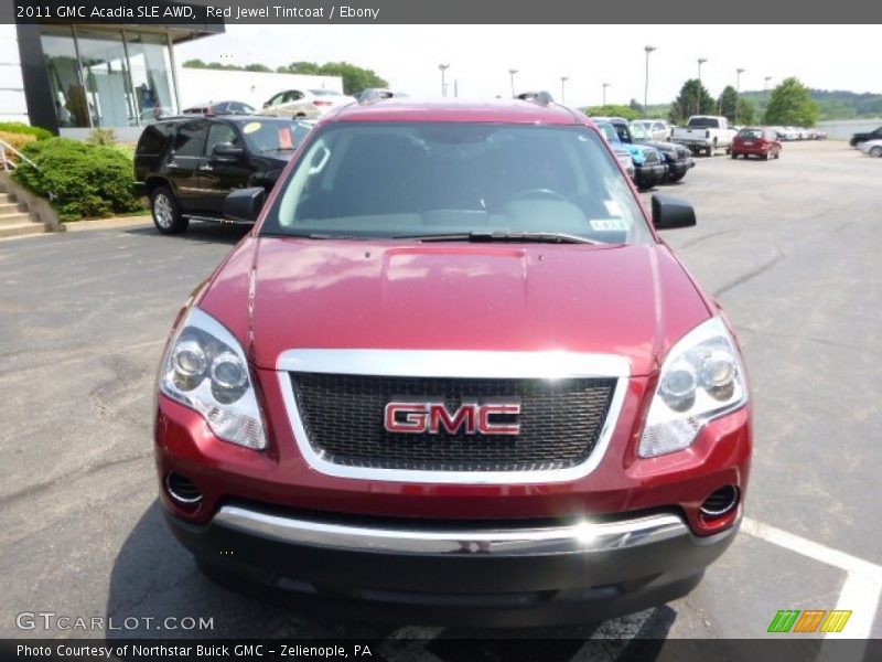 Red Jewel Tintcoat / Ebony 2011 GMC Acadia SLE AWD
