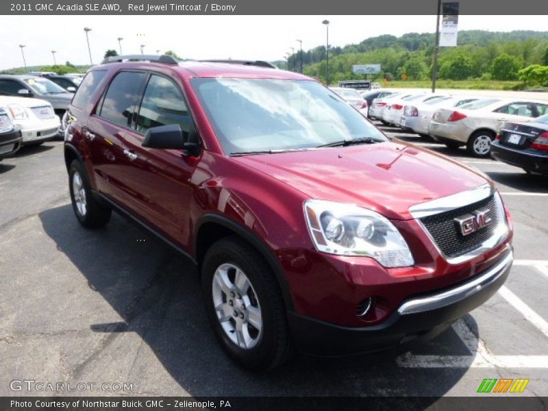 Red Jewel Tintcoat / Ebony 2011 GMC Acadia SLE AWD