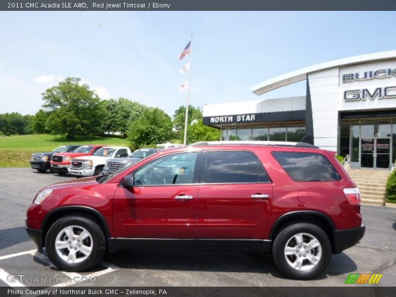 Red Jewel Tintcoat / Ebony 2011 GMC Acadia SLE AWD