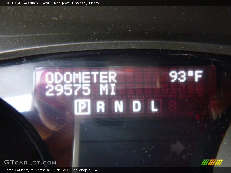 Red Jewel Tintcoat / Ebony 2011 GMC Acadia SLE AWD