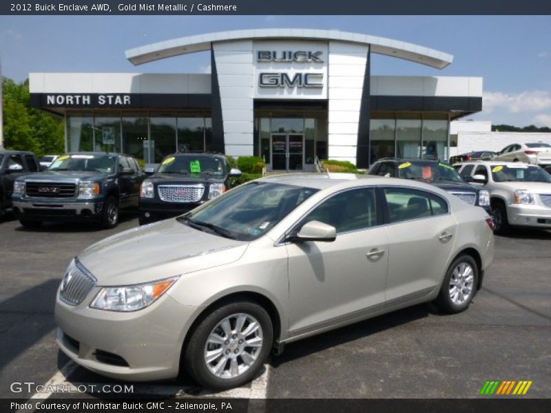 Gold Mist Metallic / Cashmere 2012 Buick Enclave AWD