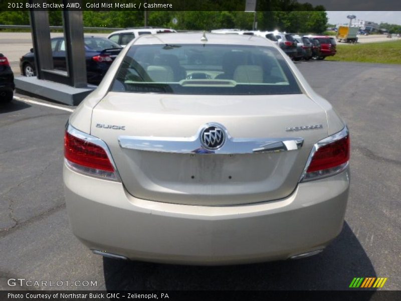 Gold Mist Metallic / Cashmere 2012 Buick Enclave AWD