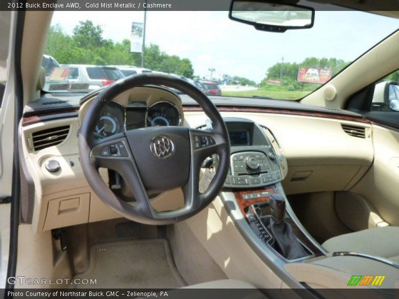 Gold Mist Metallic / Cashmere 2012 Buick Enclave AWD