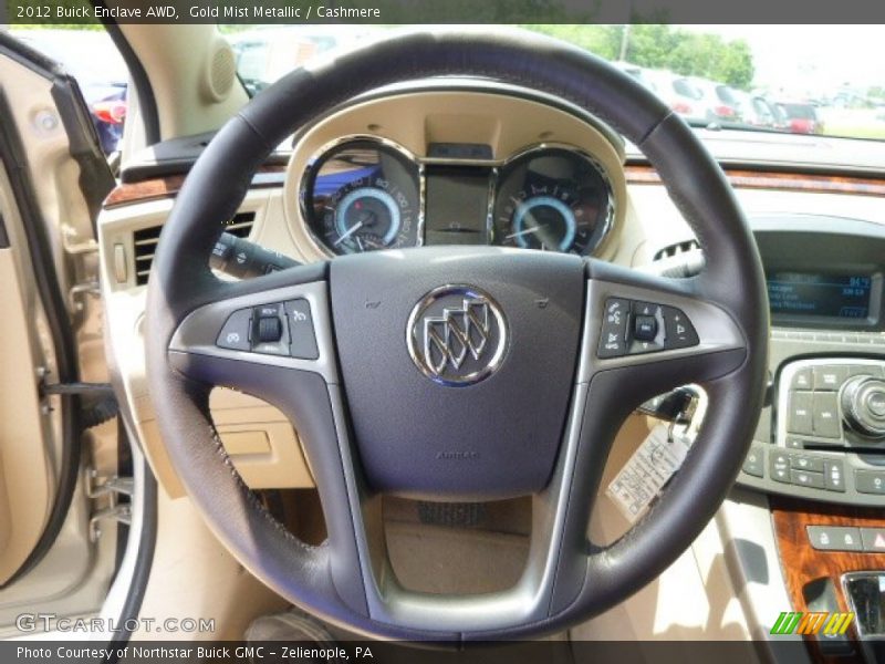 Gold Mist Metallic / Cashmere 2012 Buick Enclave AWD