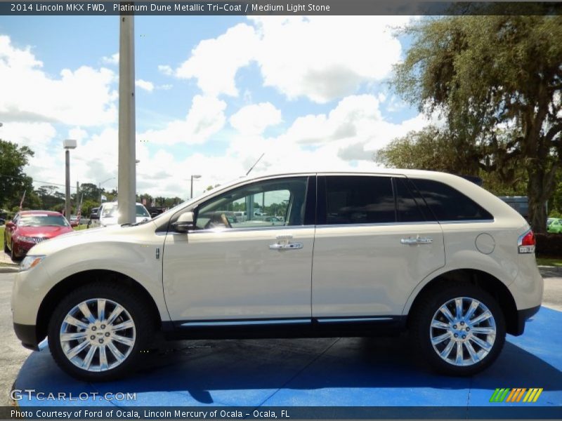 Platinum Dune Metallic Tri-Coat / Medium Light Stone 2014 Lincoln MKX FWD
