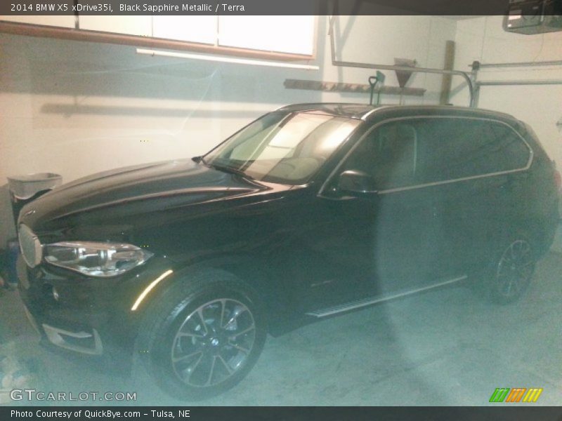 Black Sapphire Metallic / Terra 2014 BMW X5 xDrive35i
