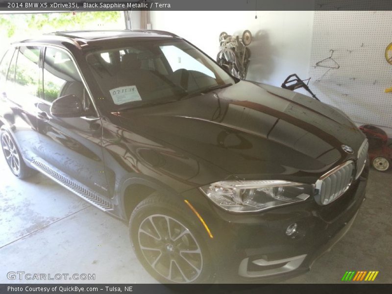 Black Sapphire Metallic / Terra 2014 BMW X5 xDrive35i