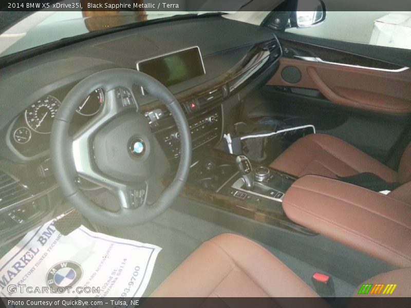 Black Sapphire Metallic / Terra 2014 BMW X5 xDrive35i