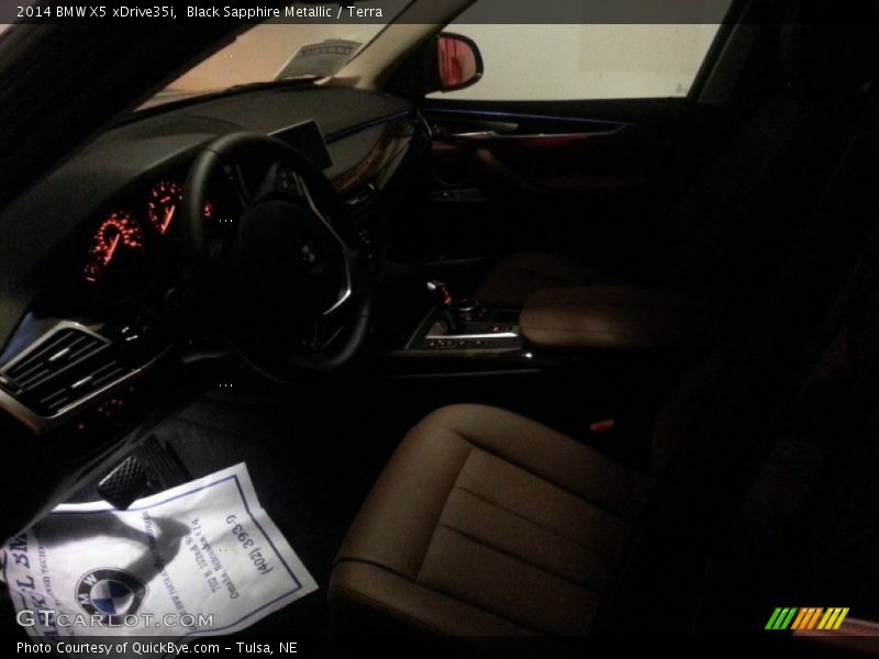 Black Sapphire Metallic / Terra 2014 BMW X5 xDrive35i