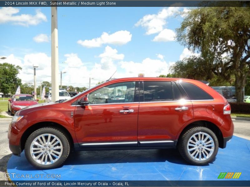 Sunset Metallic / Medium Light Stone 2014 Lincoln MKX FWD