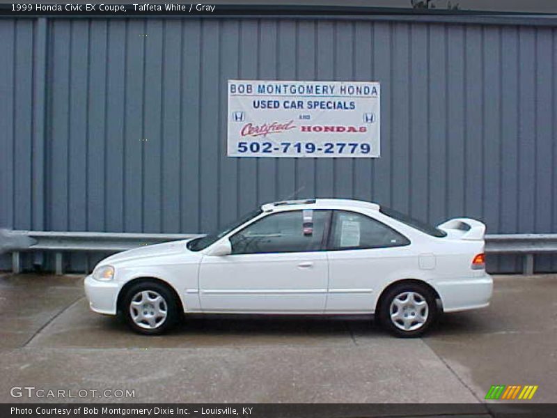 Taffeta White / Gray 1999 Honda Civic EX Coupe