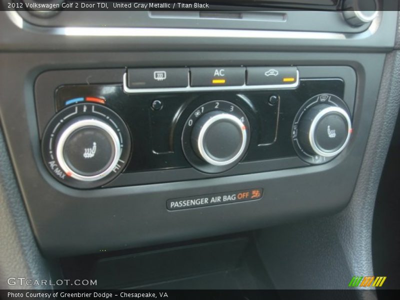 United Gray Metallic / Titan Black 2012 Volkswagen Golf 2 Door TDI
