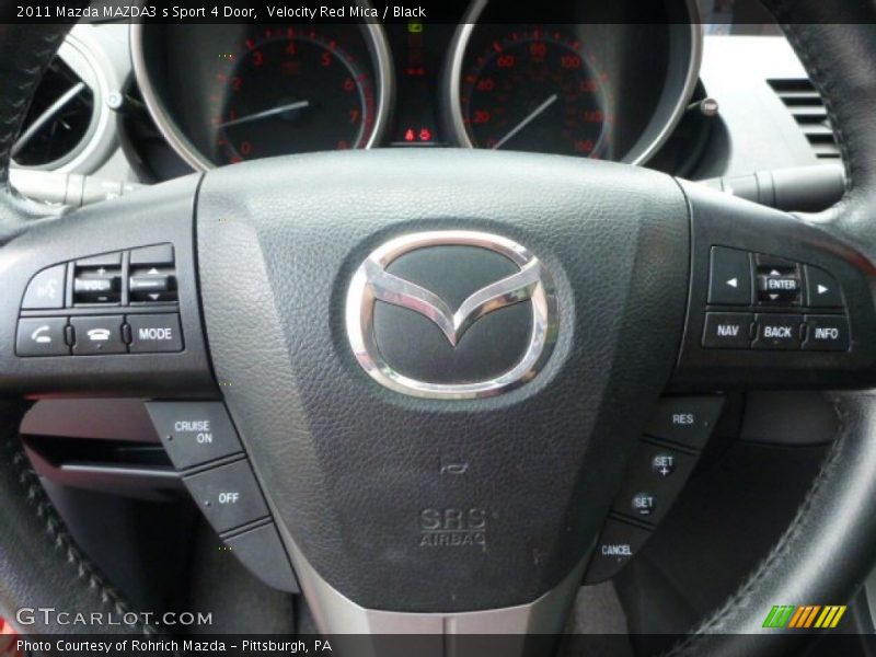 Velocity Red Mica / Black 2011 Mazda MAZDA3 s Sport 4 Door