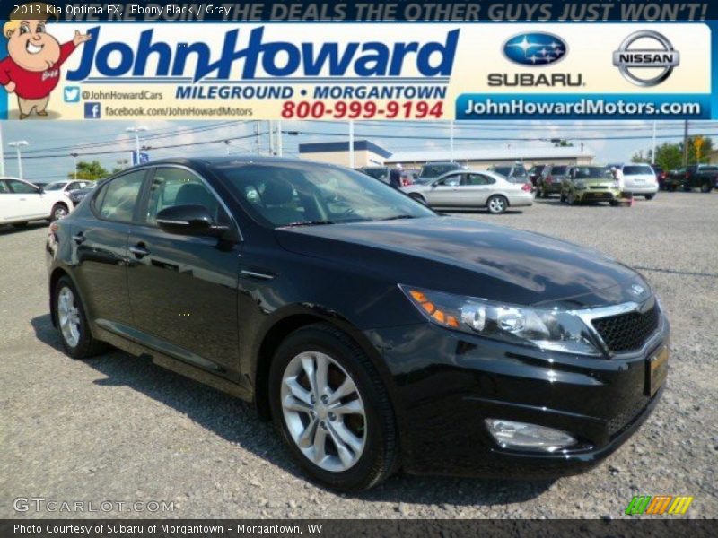 Ebony Black / Gray 2013 Kia Optima EX