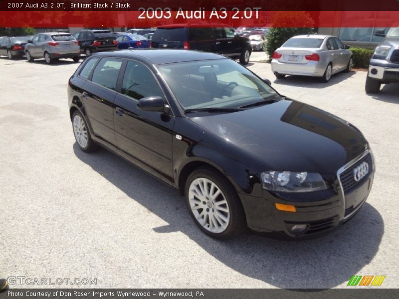 Brilliant Black / Black 2007 Audi A3 2.0T