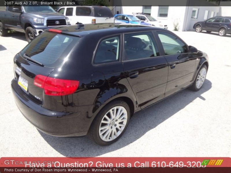 Brilliant Black / Black 2007 Audi A3 2.0T