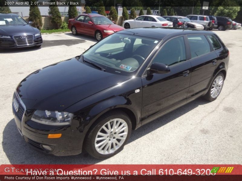 Brilliant Black / Black 2007 Audi A3 2.0T