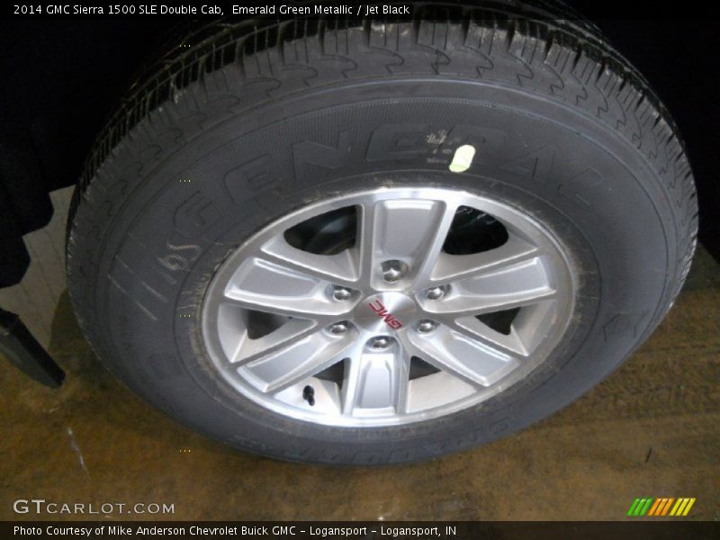 Emerald Green Metallic / Jet Black 2014 GMC Sierra 1500 SLE Double Cab