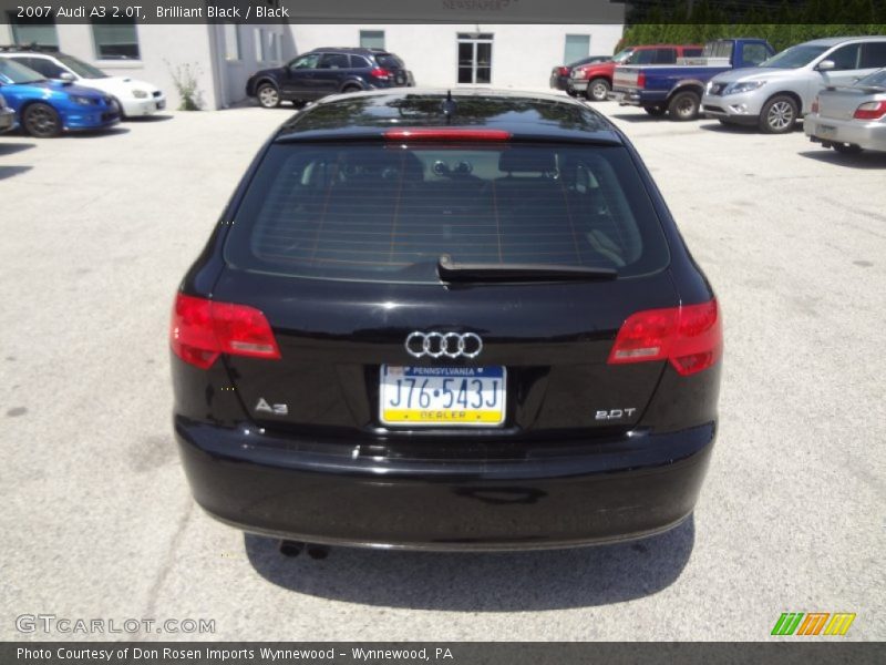 Brilliant Black / Black 2007 Audi A3 2.0T