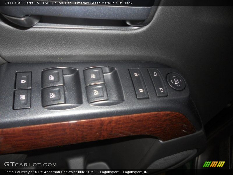 Emerald Green Metallic / Jet Black 2014 GMC Sierra 1500 SLE Double Cab