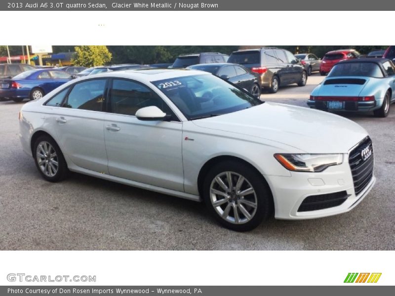 Glacier White Metallic / Nougat Brown 2013 Audi A6 3.0T quattro Sedan