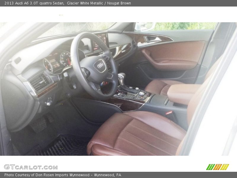 Glacier White Metallic / Nougat Brown 2013 Audi A6 3.0T quattro Sedan
