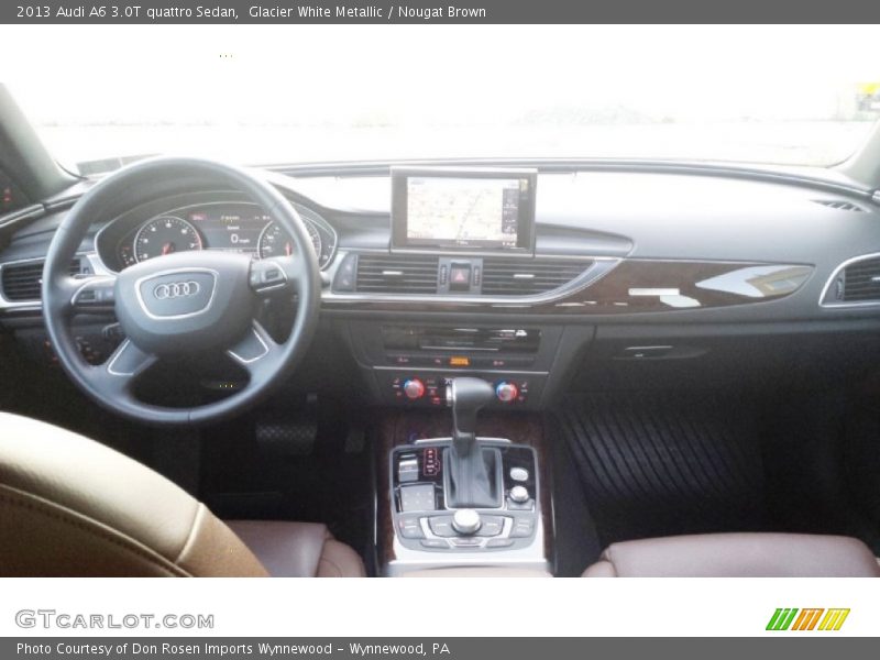 Glacier White Metallic / Nougat Brown 2013 Audi A6 3.0T quattro Sedan