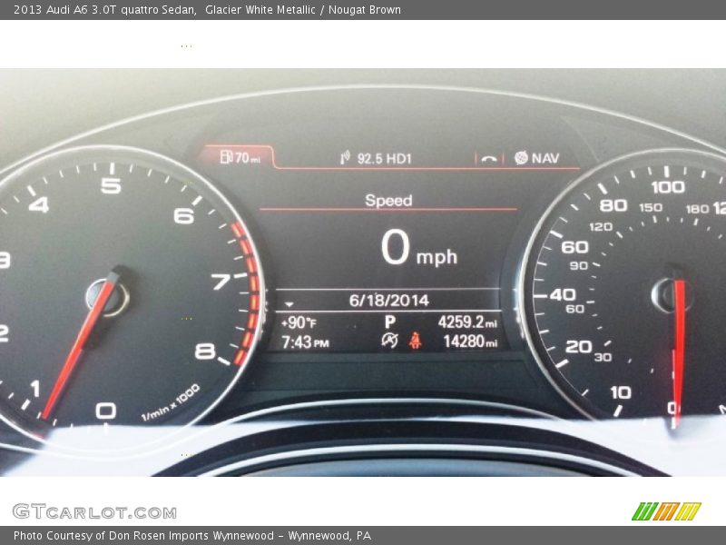 Glacier White Metallic / Nougat Brown 2013 Audi A6 3.0T quattro Sedan