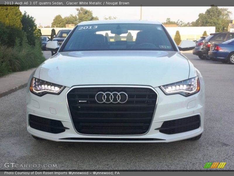 Glacier White Metallic / Nougat Brown 2013 Audi A6 3.0T quattro Sedan