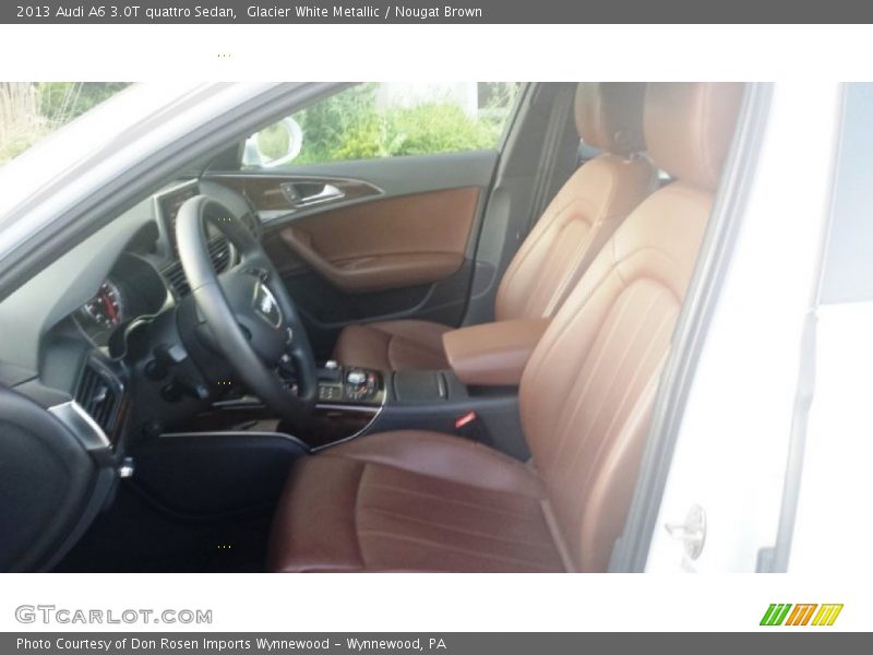 Glacier White Metallic / Nougat Brown 2013 Audi A6 3.0T quattro Sedan