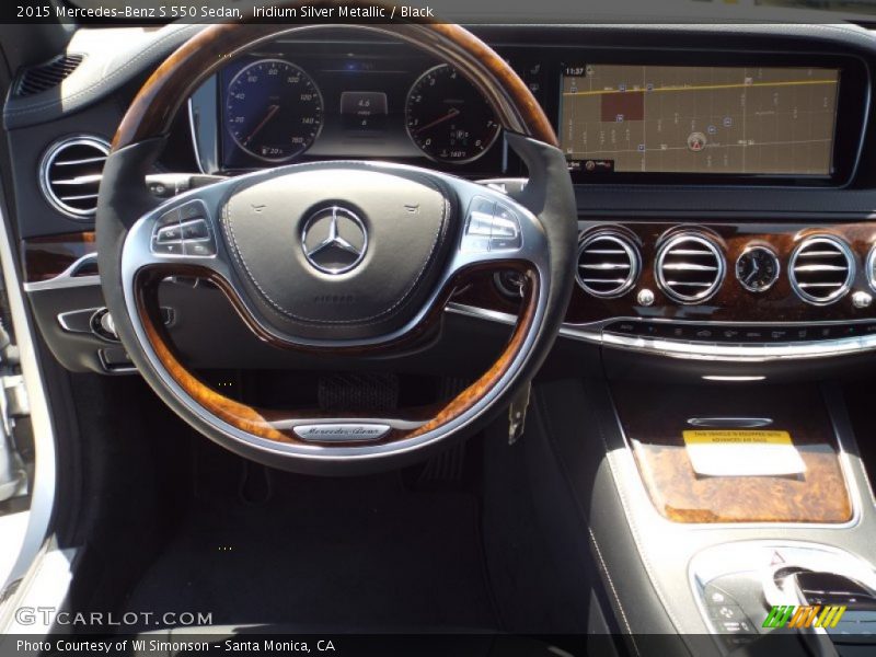 Iridium Silver Metallic / Black 2015 Mercedes-Benz S 550 Sedan